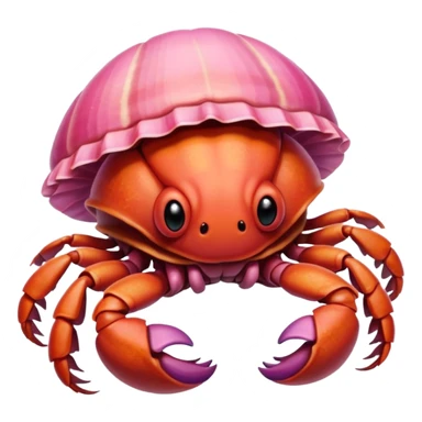 Girly hermit crab sticker