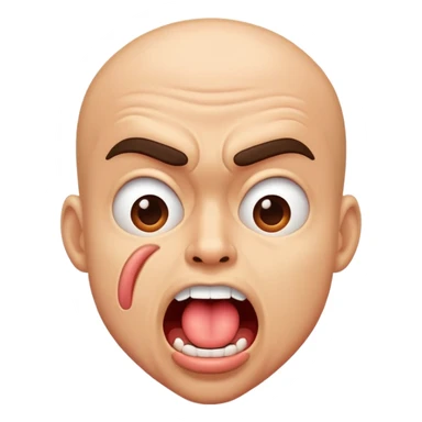 A man violently shaking his tongue back and fourth  sticker