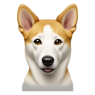 canaan dog with floppy ears sticker