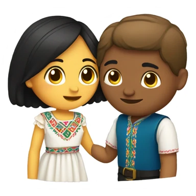 Mexican girl with swedish boy sticker