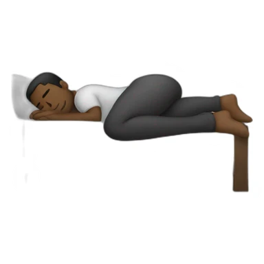 muscular black man sleeping sticker