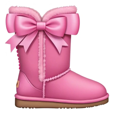 Pink uggs with pink bows sticker