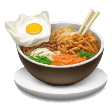 Eating korean food sticker