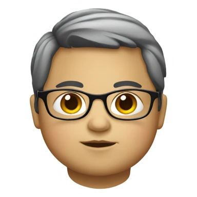 fat kid with glasses  sticker