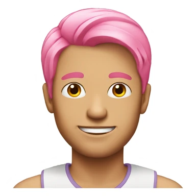 A guy with pink hair  sticker