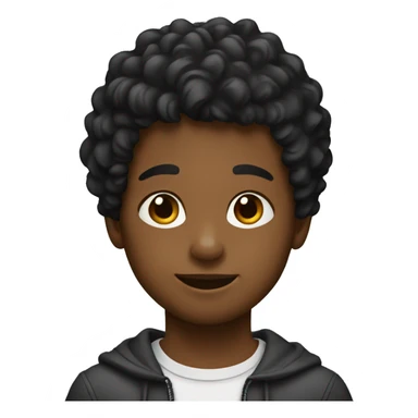 niño con pelo negro rizado sticker