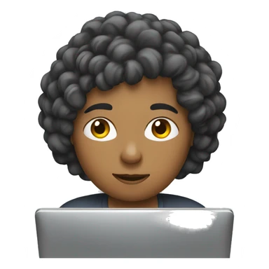 person typing on computer sticker