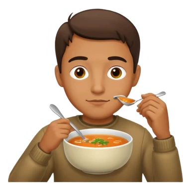 Başka çorba içen adam gerçekçi sticker