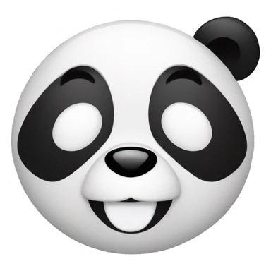 Panda laughing and tears from eyes sticker