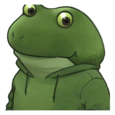 Bufo wearing a hoodie sticker