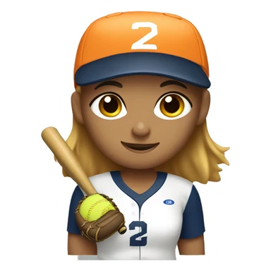softball player sticker