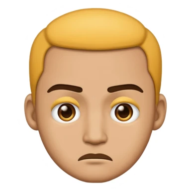 lightskin man emoji with a frown sticker
