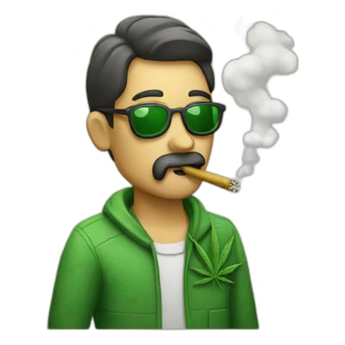 cannabis smoker sticker