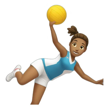 Volley-ball player sticker