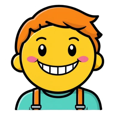 smiling face with braces sticker