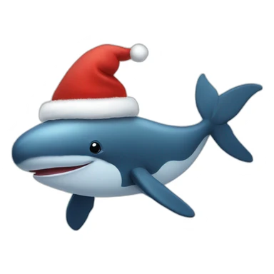 christmas whale sticker