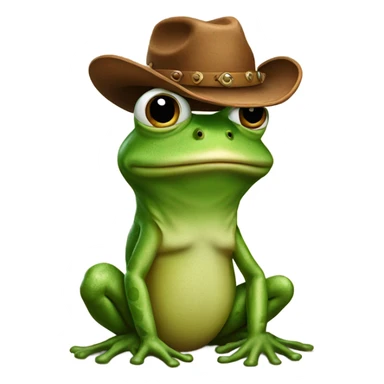 Cowboy frog sticker