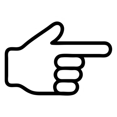 hand pointing outlined icon sticker
