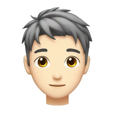 Anime Boy with short faded hair sticker