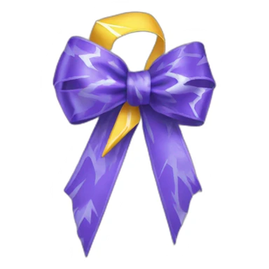 Lightning Bolt Ribbon Bow sticker
