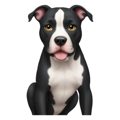 Perro pitbull negro  sticker