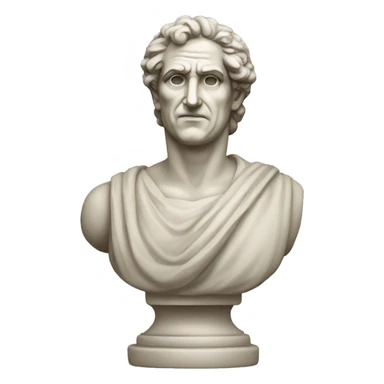 Greek statue of a smart man sticker