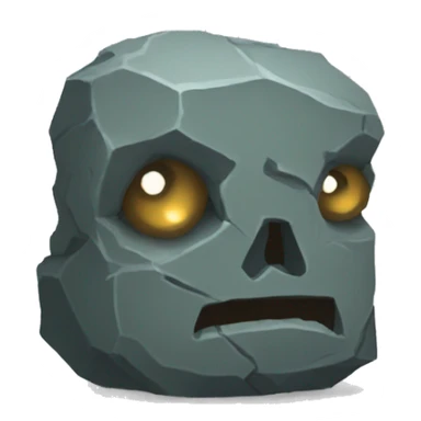 rock golem 8 pixel sad sticker