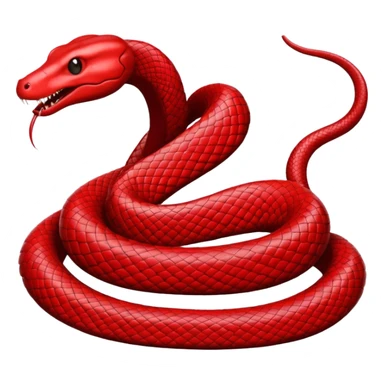 O sea que sólo sean las líneas que conforman a la serpiente que no tenga cuerpo que sea una serpiente roja sticker