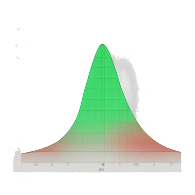 Normal distribution graph sticker