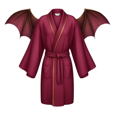 Burgundy robe, No piping, long, bat wing sleeves, high definition, sticker