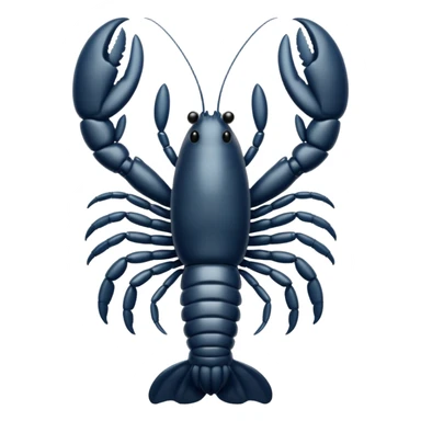 White and black white lobster  sticker