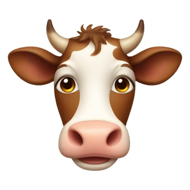 Cute Brown cow sticker