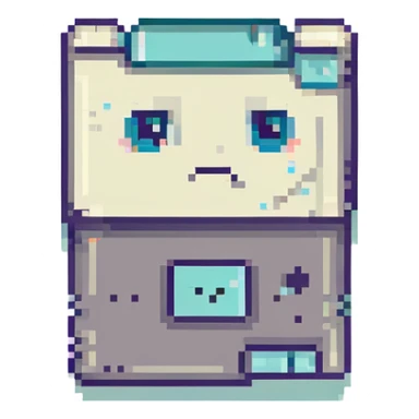 Sad floppy disk  sticker