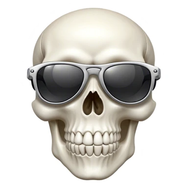 Skull with coolest sunglasses sticker