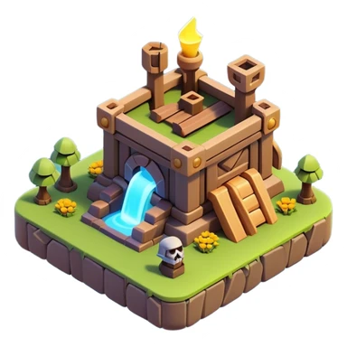 Clash of Clans aesthetic: Cinematic Playful 3D Isometric Scroll Emoji, rendered in a 3D vector-style similar to standard emojis with minimal shading and bold, simplified shapes. A compact, distinct form with signature details, softly glowing with a fantasy RPG magic charm. Simplified yet unmistakably iconic, highly detailed and consistent, glowing with a soft radiance and high shine. Stylized with a touch of heroic grandeur and a soft glowing outline, capturing the essence of a beloved gaming relic with a friendly, playful manner! sticker