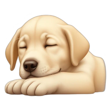 sleeping baby labrador sticker