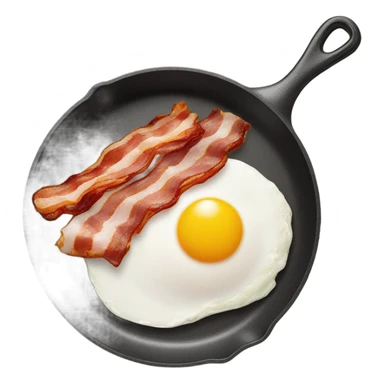 egg and bacon on pan sticker