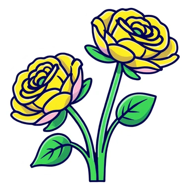 colorful ranunculus flower with lush petals sticker