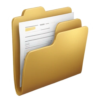 golden folder with documents sticker