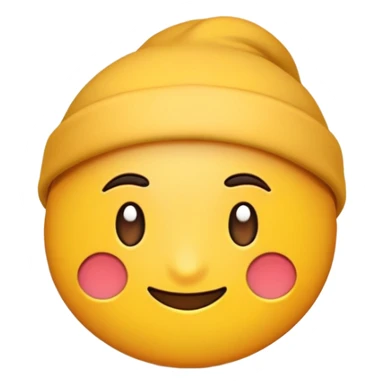 Gülen şapka takılı emoji sticker