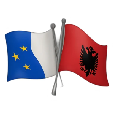 Kosovo and albanian flag sticker