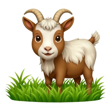 goat eating grass sticker