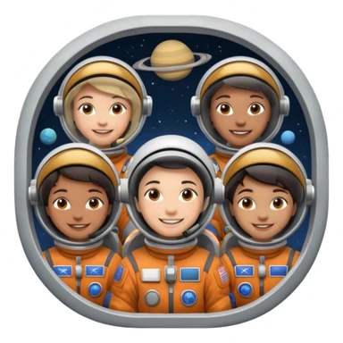 Space Station Crew, in space station sticker
