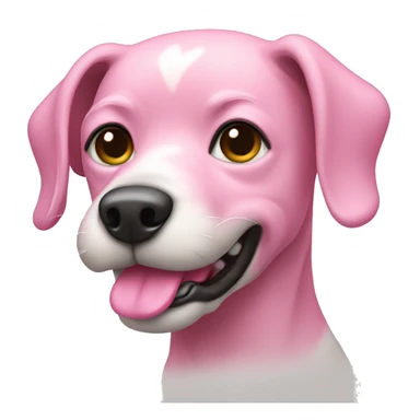 dog with pink pow sticker