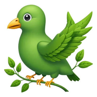 Plant in a Shape of a bird flying sticker