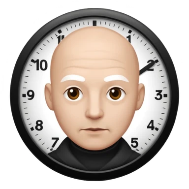 powder white skin bald man sticker