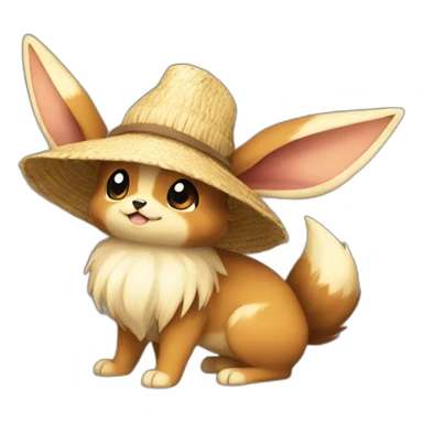 Strawhat Eevee sticker
