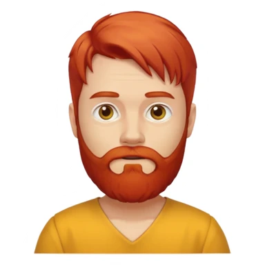 red hair, white bearded man angel yello dress sticker