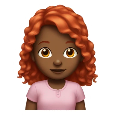 Black, infant, red-haired girl sticker
