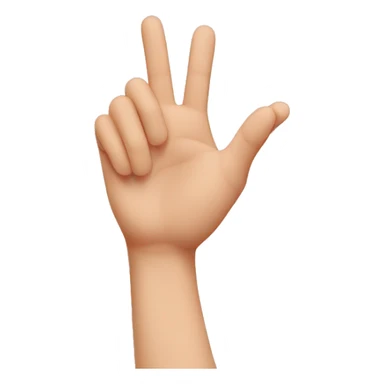 fingers arranged in the shape of a heart sticker